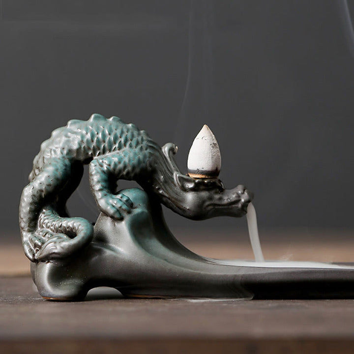 Buddha Stones Moon Rabbit PiXiu Mountain Healing Ceramic Stick Incense Burner Decoration - image 11