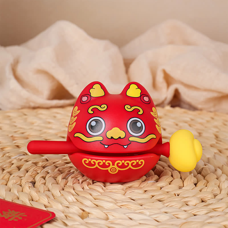 Buddha Stones Small Lucky Cat PiXiu Wooden Fish Wealth Percussion Instrument Home Decoration