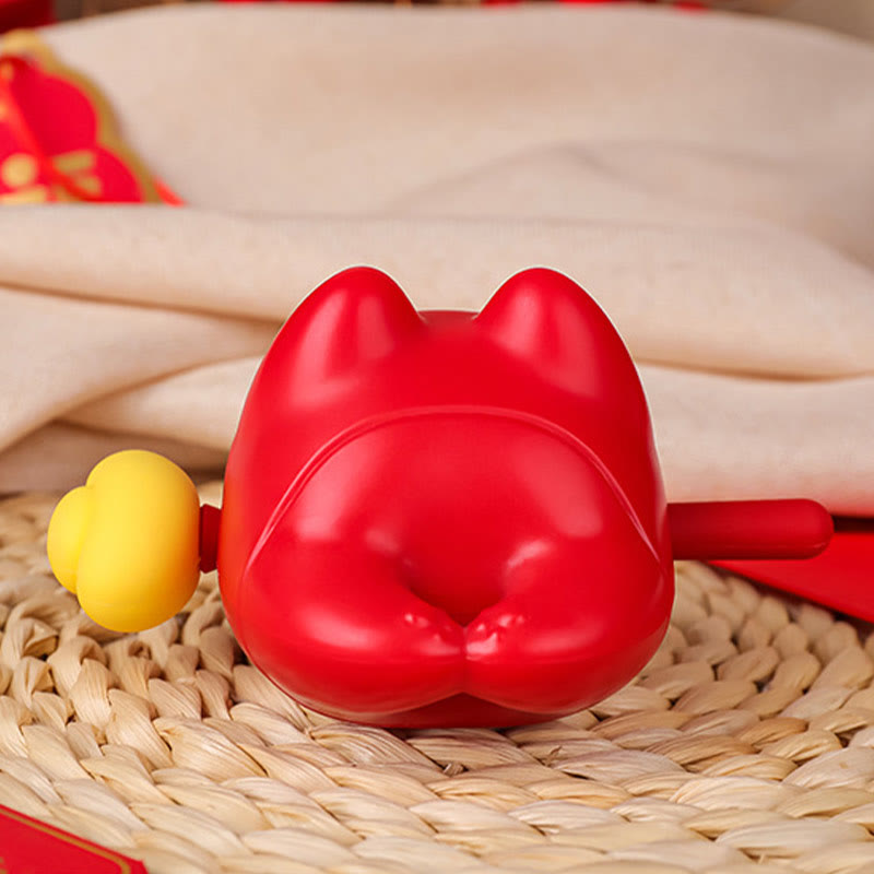 Buddha Stones Small Lucky Cat PiXiu Wooden Fish Wealth Percussion Instrument Home Decoration