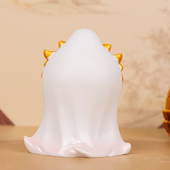 Buddha Stones Meditation Avalokitesvara Lotus Boy Girl Resin Statue Harmony Home Decoration - image 4