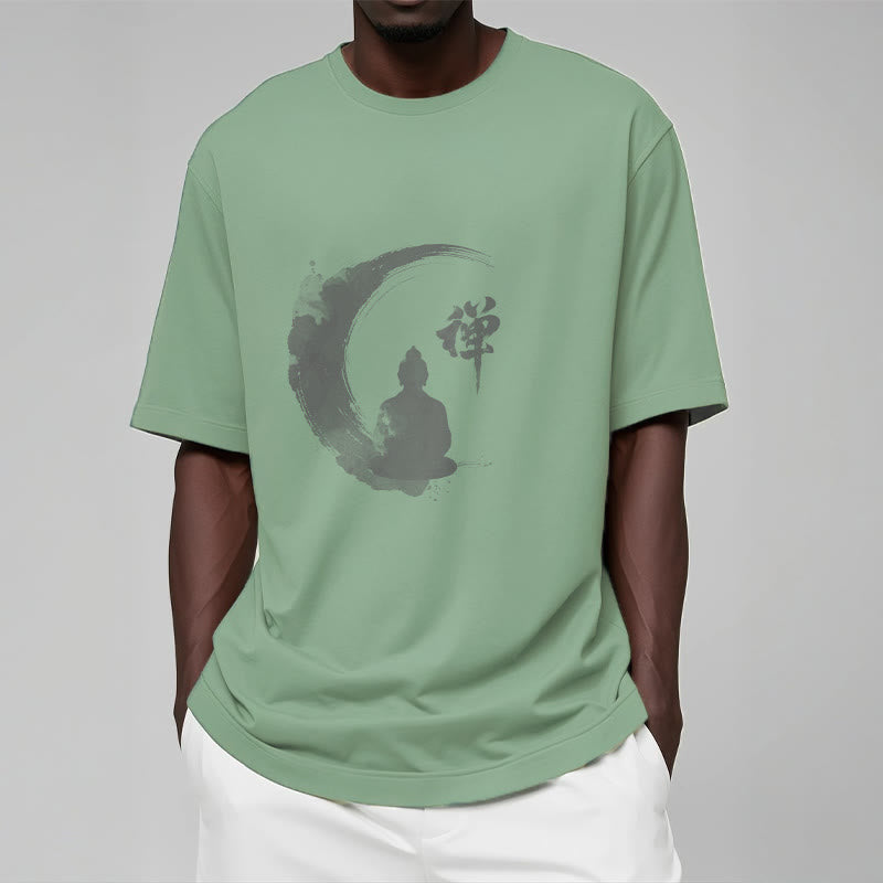 Buddha Stones Meditating Buddha Pattern Cotton Tee T-shirt - image 14