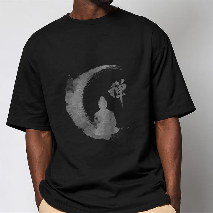 Buddha Stones Meditating Buddha Pattern Cotton Tee T-shirt - image 7