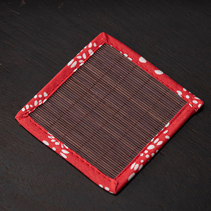Buddha Stones Cat Bell Bamboo Mat Healing Ceramic Incense Burner Desk Decoration - image 11