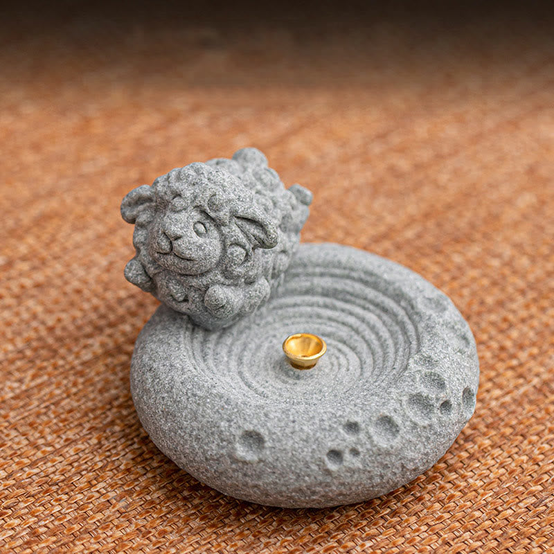 Buddha Stones Chinese Zodiac Healing Incense Burner Desk Decoration