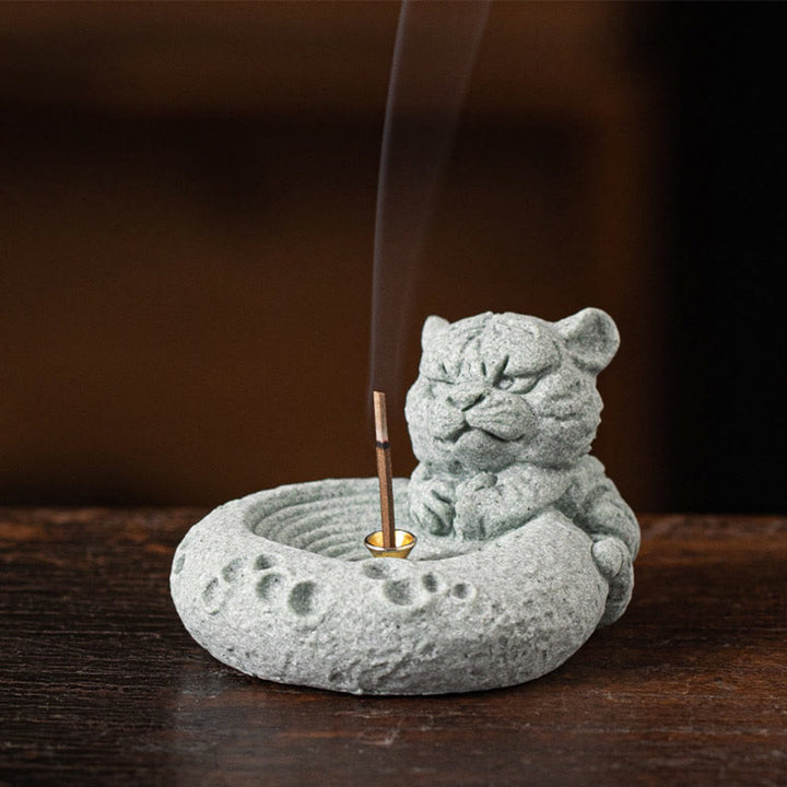 Buddha Stones Chinese Zodiac Healing Incense Burner Desk Decoration