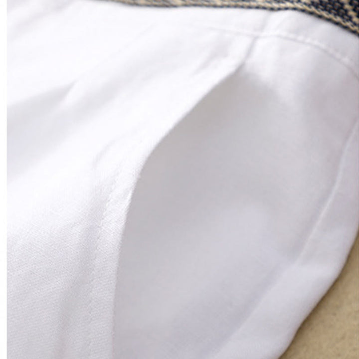 Buddha Stones Solid Color Front Button Back Elastic Cotton Linen Women's Pants With Pockets - image 27