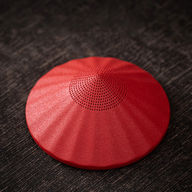 Buddha Stones Little Zen Monk Hat Strainer Ceramic Tea Accessories Figurine Home Decoration - Red Hat Strainer 8.3*3.2cm - image 1