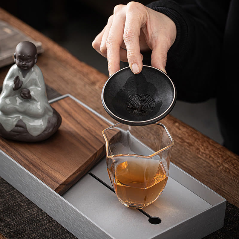 Buddha Stones Little Zen Monk Hat Strainer Ceramic Tea Accessories Figurine Home Decoration - image 17