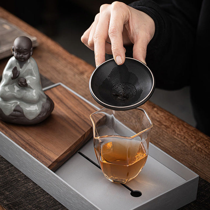 Buddha Stones Little Zen Monk Hat Strainer Ceramic Tea Accessories Figurine Home Decoration - image 17