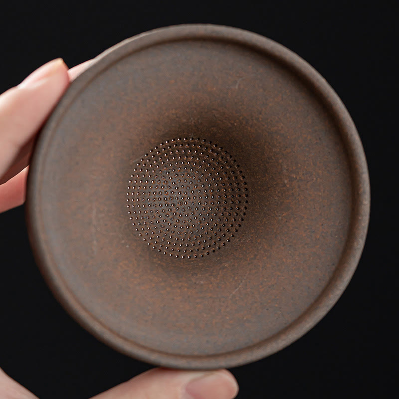 Buddha Stones Little Brown Monk Hat Strainer Ceramic Tea Accessories Figurine Zen Home Desk Decoration - image 14