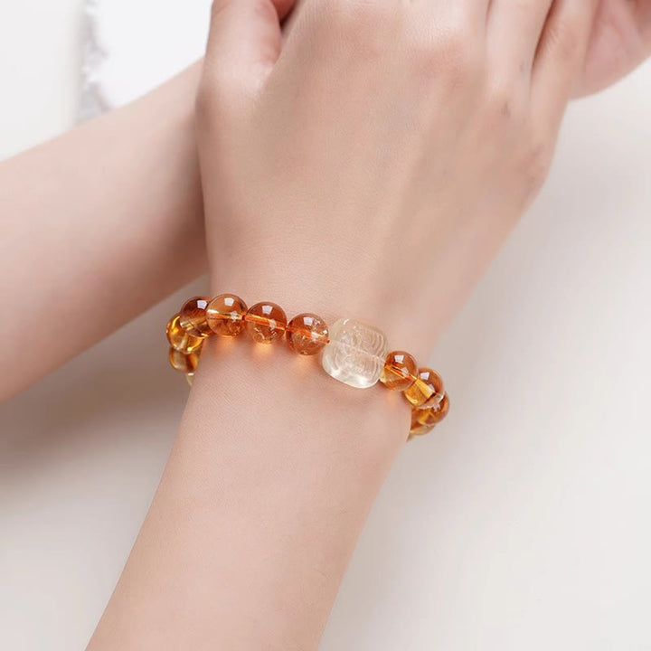 Buddha Stones Topaz Zashi Lhamo Kindness Bracelet