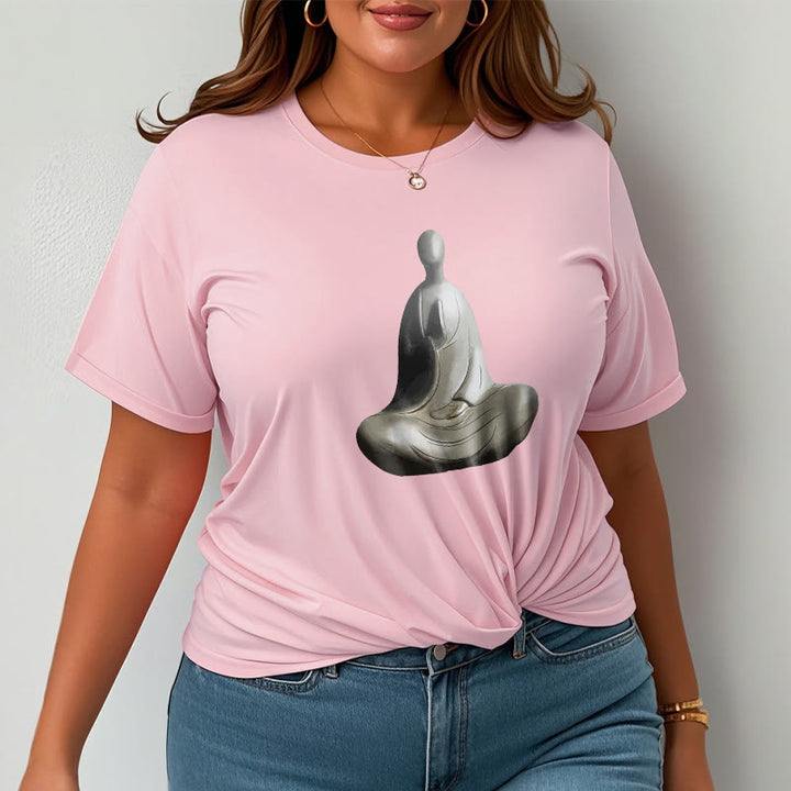 Buddha Stones Gray Formless Buddha Pattern Cotton Tee T-shirt - image 20
