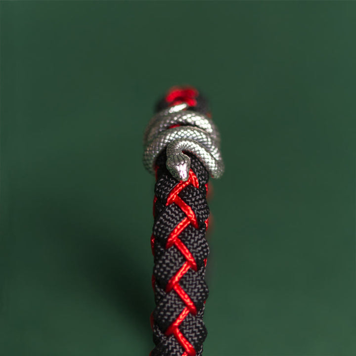 Buddha Stones Year of the Snake 999 Sterling Silver String Protection Braided Bracelet - image 11