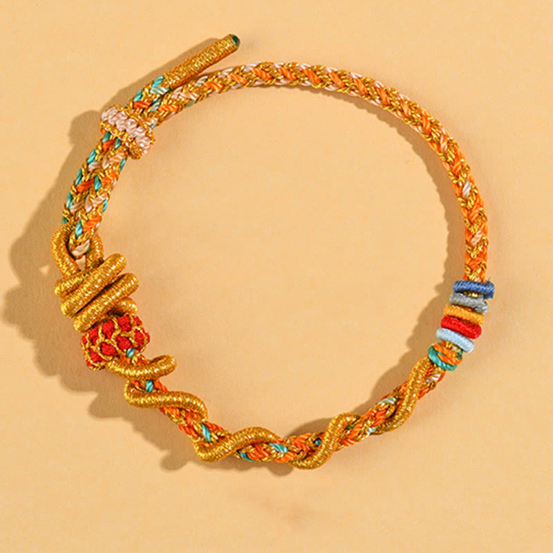 Buddha Stones Colorful String Snake Dragon Year of the Snake Luck Bracelet