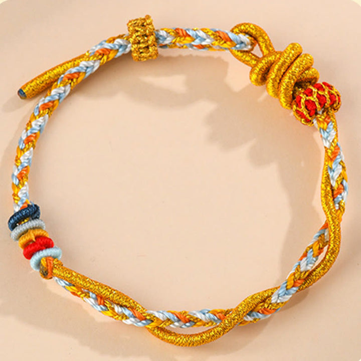 Buddha Stones Colorful String Snake Dragon Year of the Snake Luck Bracelet