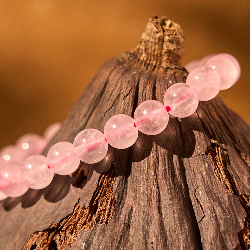 Buddha Stones Rose Quartz Healing Energy Bracelet