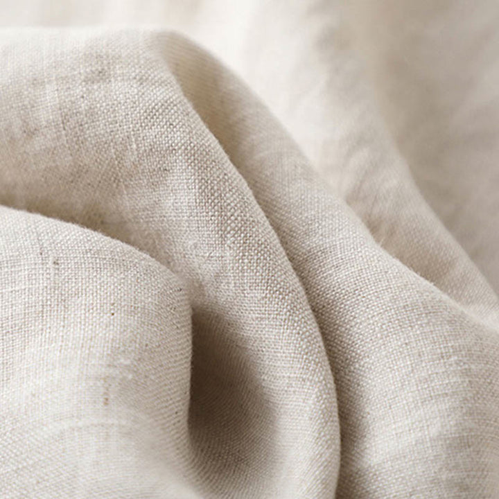 Buddha Stones Casual Plain Color Side Pleats Cotton Linen Women's Wide Leg Pants With Pockets - image 4