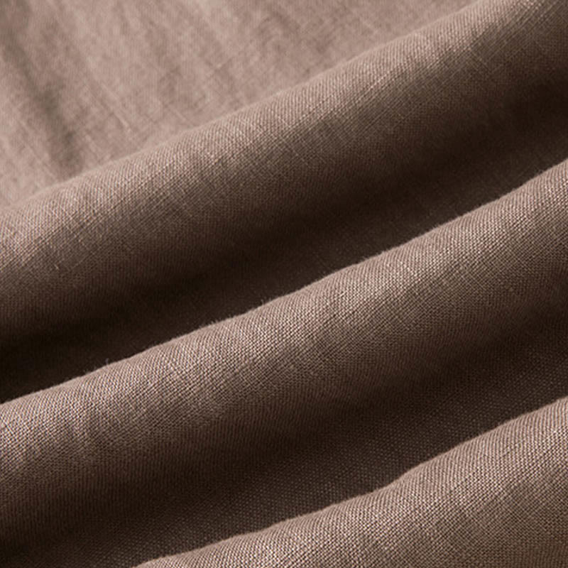 Buddha Stones Casual Solid Color Cotton Linen Women's Wide Leg Pants With Pockets - image 21