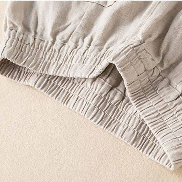 Buddha Stones Casual Solid Color Cotton Linen Women's Wide Leg Pants With Pockets - image 24