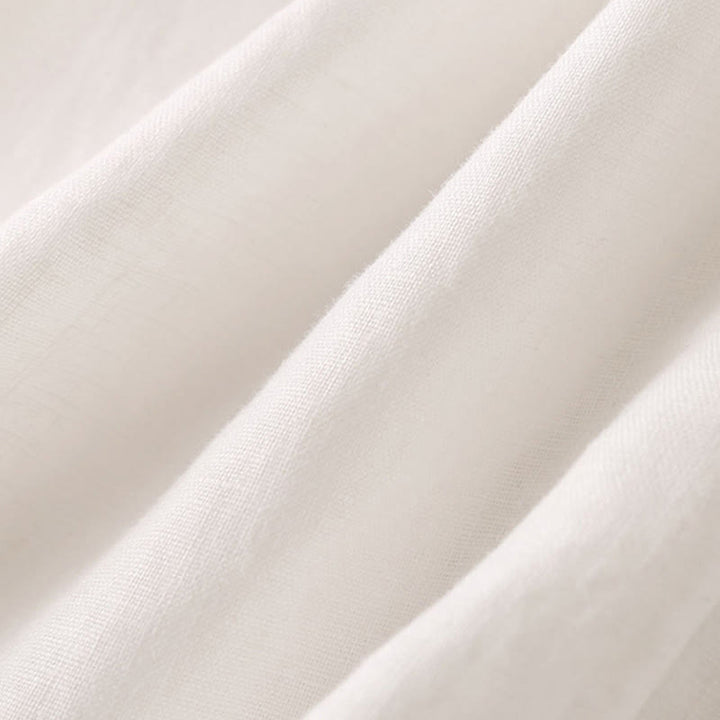 Buddha Stones Casual Plain Color Lace-up Cotton Linen Women's Wide Leg Pants - image 33