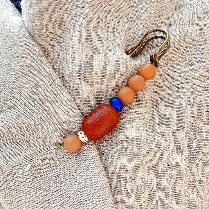 Buddha Stones Bodhi Seed Agate Calm Harmony Brooch