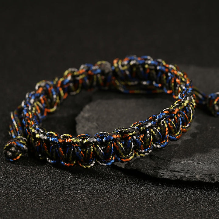 Buddha Stones Handmade Colorful Rope Braided Bracelet