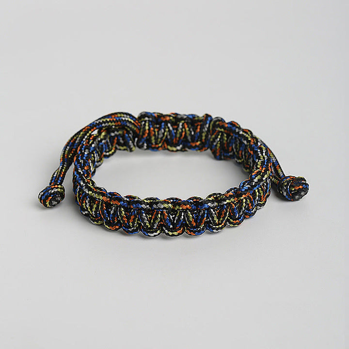 Buddha Stones Handmade Colorful Rope Braided Bracelet