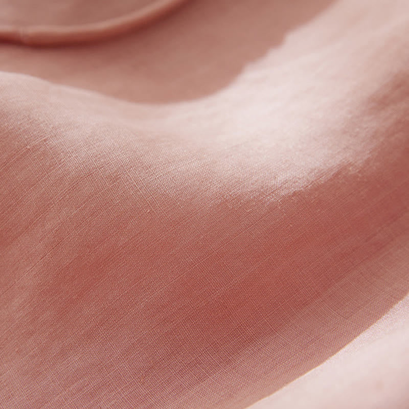 Buddha Stones Casual Women's Embroidery Plants Design Three Quarter Sleeve Cotton Linen Shirt - image 5