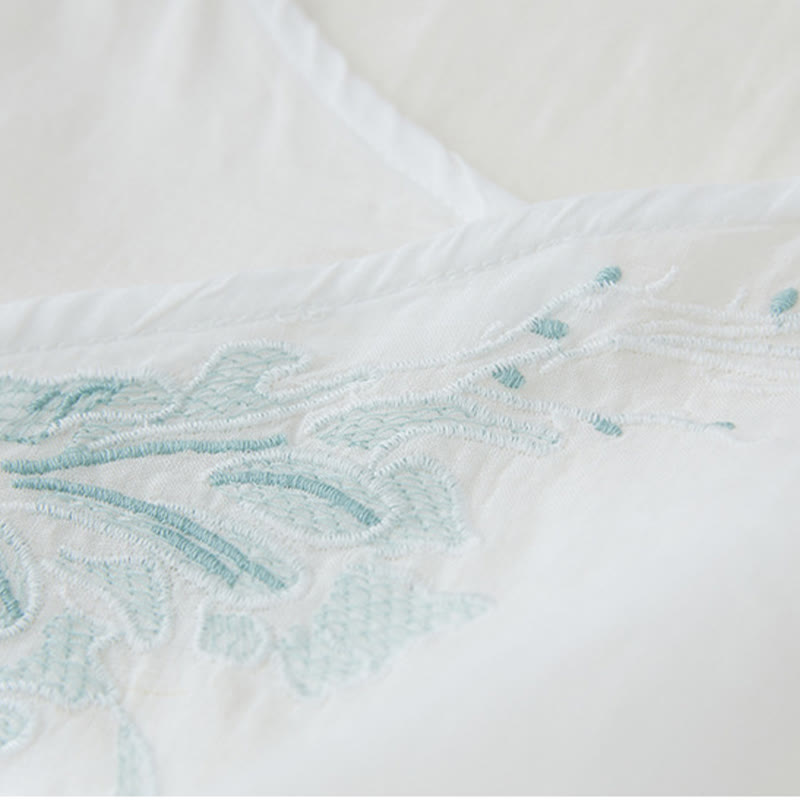 Buddha Stones Casual Women's Embroidery Plants Design Three Quarter Sleeve Cotton Linen Shirt - image 11