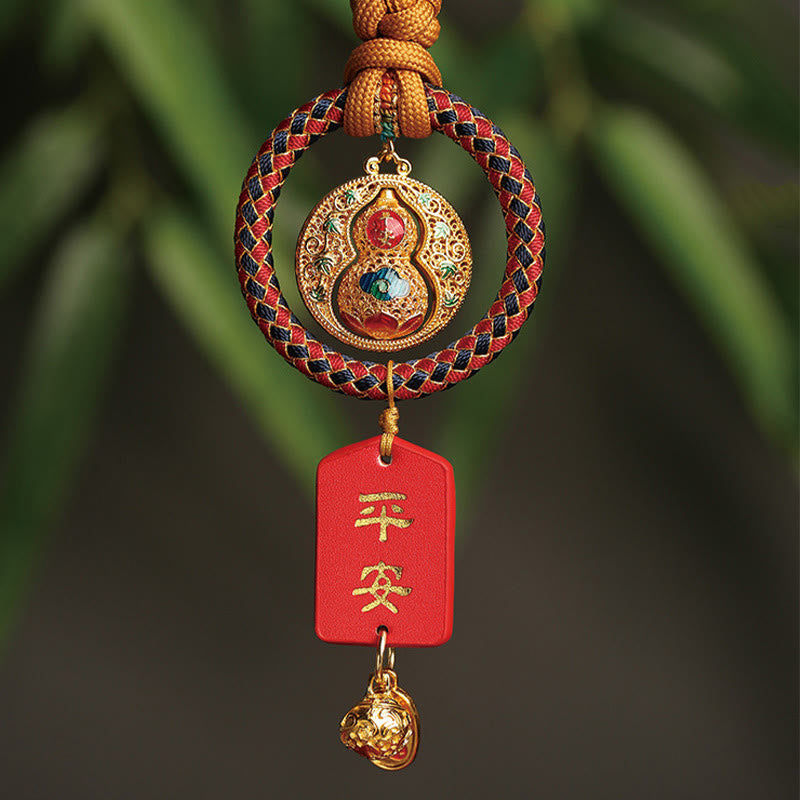 Buddha Stones Gourd Fu Character Safe And Well Fortune Car Hanging Decoration