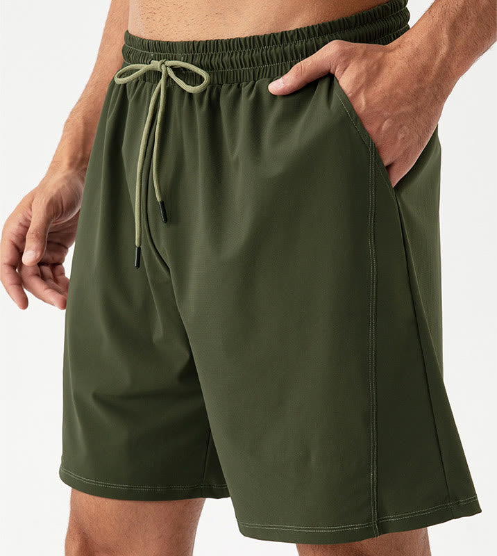 Buddha Stones Men's Casual Breathable Loose Nylon Quick Dry Sports Shorts With Pockets - image 21
