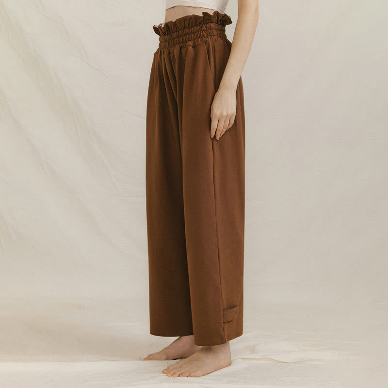 Buddha Stones Casual Buckle Loose Women's Spandex Pants With Pockets - image 2