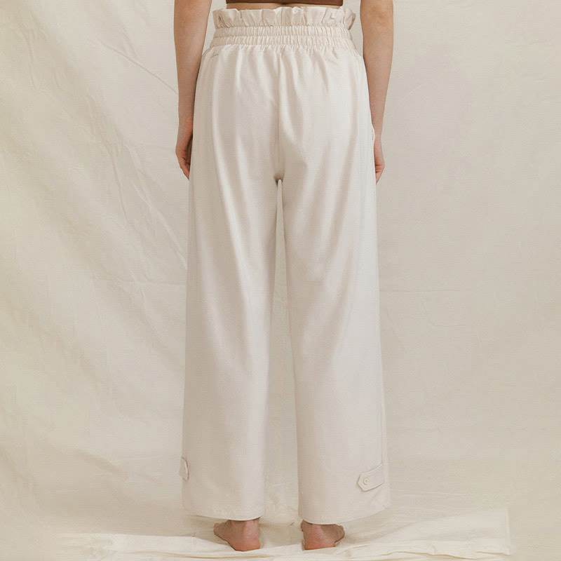 Buddha Stones Casual Buckle Loose Women's Spandex Pants With Pockets - image 17