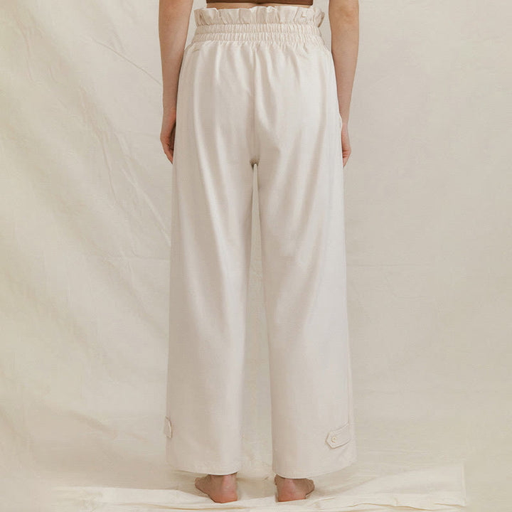 Buddha Stones Casual Buckle Loose Women's Spandex Pants With Pockets - image 17