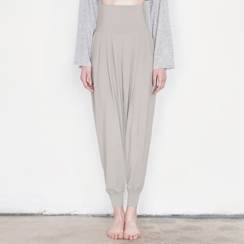 Buddha Stones Casual Plain High Waist Quick Drying Women's Leica Pants With Pockets - LightGrey - US4，UK/AU8，EU36 (L) - image 36