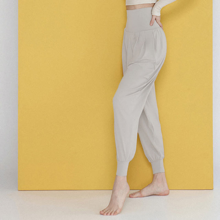 Buddha Stones Casual Plain High Waist Quick Drying Women's Leica Pants With Pockets - image 37