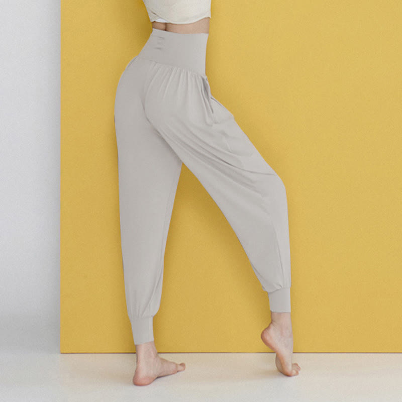 Buddha Stones Casual Plain High Waist Quick Drying Women's Leica Pants With Pockets - image 39