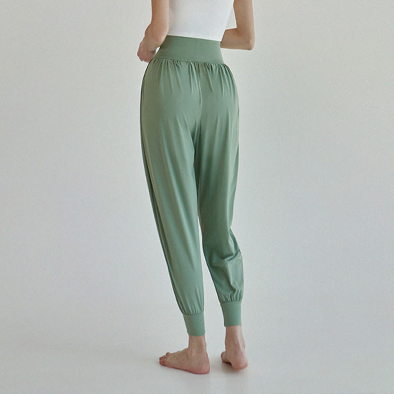 Buddha Stones Casual Plain High Waist Quick Drying Women's Leica Pants With Pockets - image 28