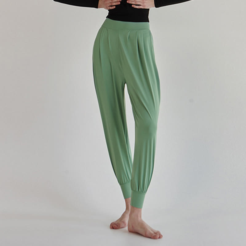 Buddha Stones Casual Plain High Waist Quick Drying Women's Leica Pants With Pockets - image 29