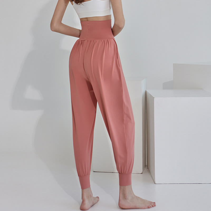 Buddha Stones Casual Plain High Waist Quick Drying Women's Leica Pants With Pockets - image 24