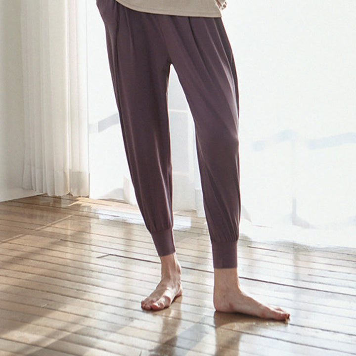 Buddha Stones Casual Plain High Waist Quick Drying Women's Leica Pants With Pockets - image 17