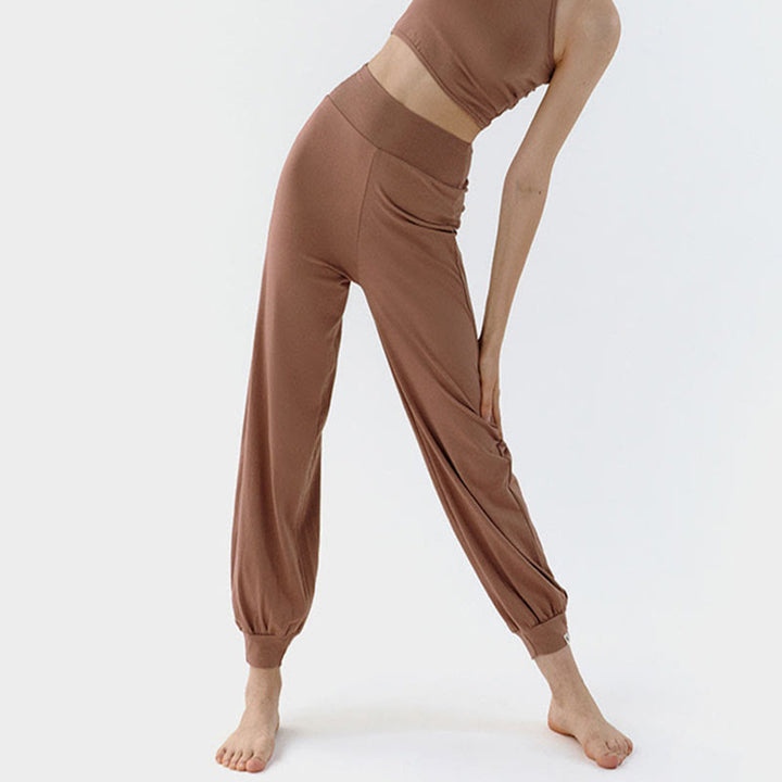 Buddha Stones Casual Plain High Waist Quick Drying Women's Leica Pants - image 5