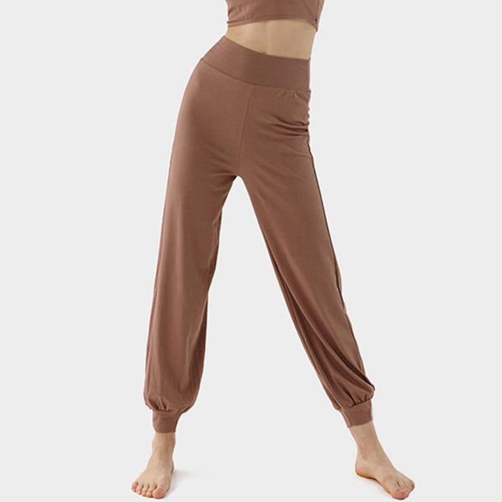 Buddha Stones Casual Plain High Waist Quick Drying Women's Leica Pants - image 2