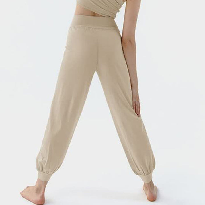Buddha Stones Casual Plain High Waist Quick Drying Women's Leica Pants - image 8