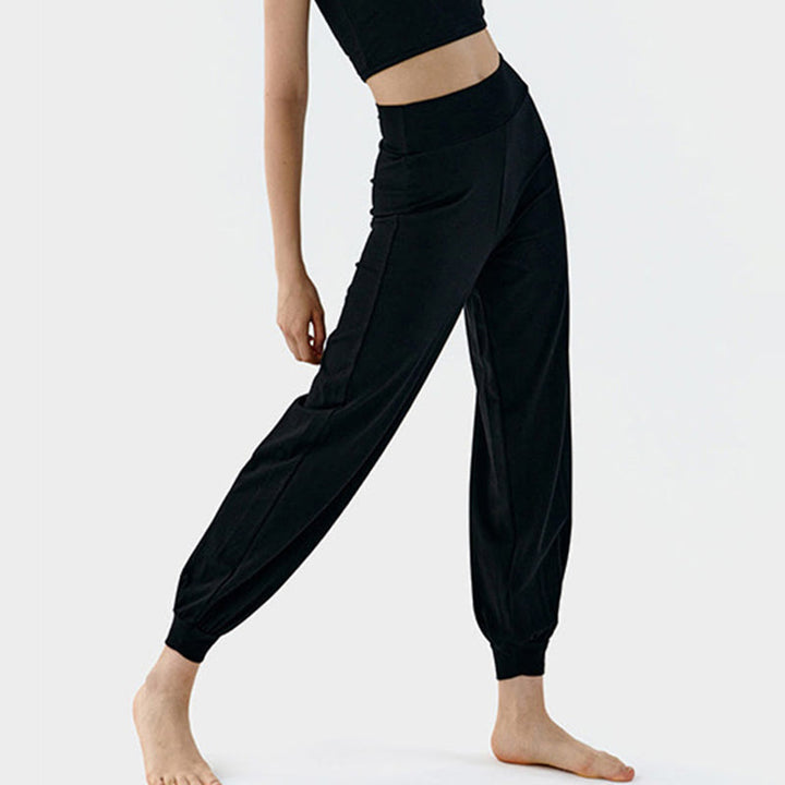 Buddha Stones Casual Plain High Waist Quick Drying Women's Leica Pants - Black - US4，UK/AU8，EU36 (L) - image 15