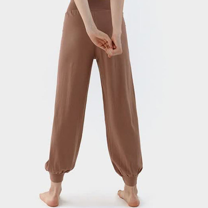Buddha Stones Casual Plain High Waist Quick Drying Women's Leica Pants - image 4
