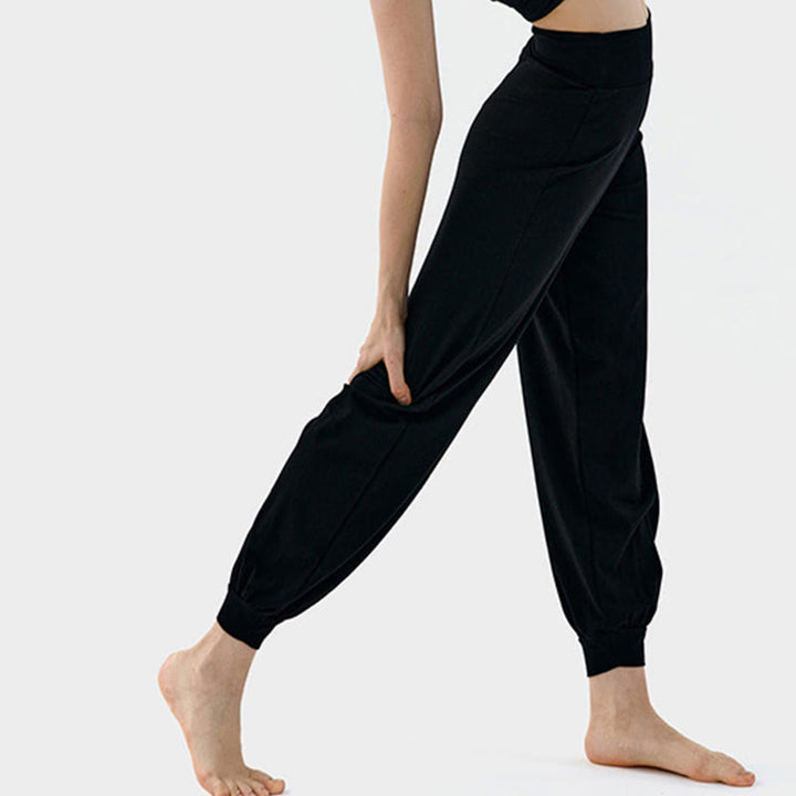 Buddha Stones Casual Plain High Waist Quick Drying Women's Leica Pants - image 18