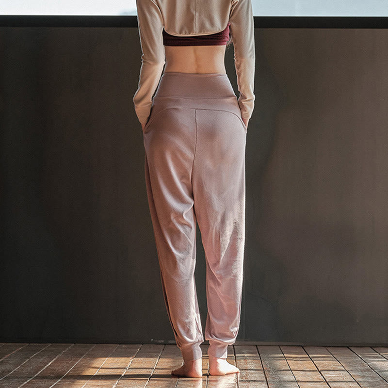 Buddha Stones Casual Plain Threaded Slit Hem Women's Spandex Pants With Pockets - image 5