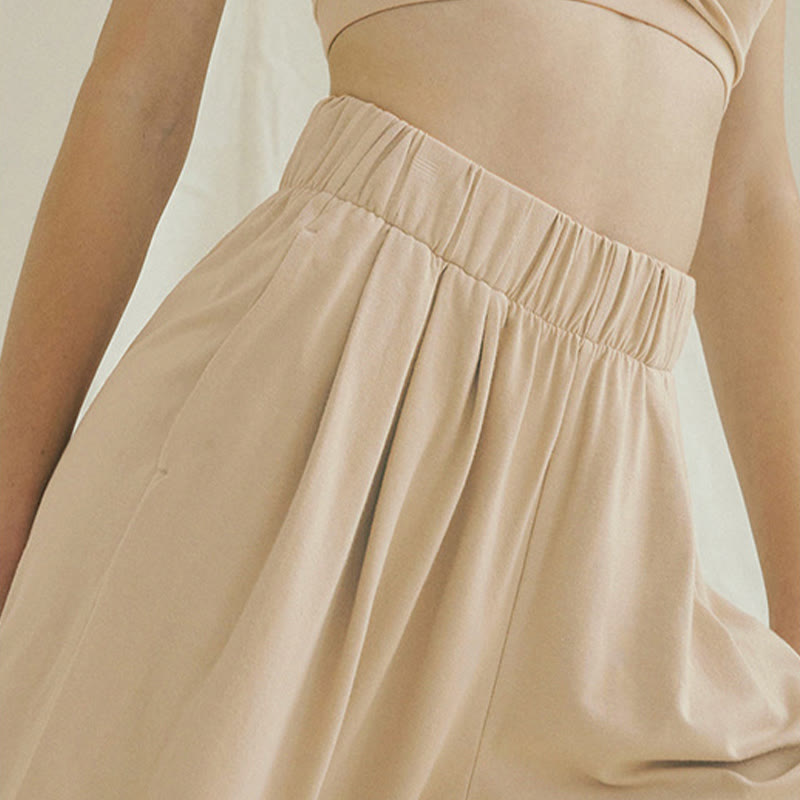 Buddha Stones Casual Plain Breathable Loose Women's Leica Harem Pants With Pockets - image 4