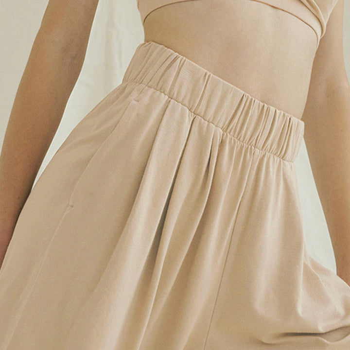 Buddha Stones Casual Plain Breathable Loose Women's Leica Harem Pants With Pockets - image 4